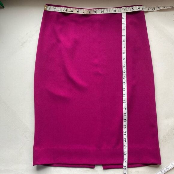 Diane Von Furstenberg Fuchsia Pink Mini Skirt EUC Women’s L Straight Pencil - Picture 3 of 10